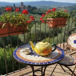 Vintage 90's Teapot with Fruit Design